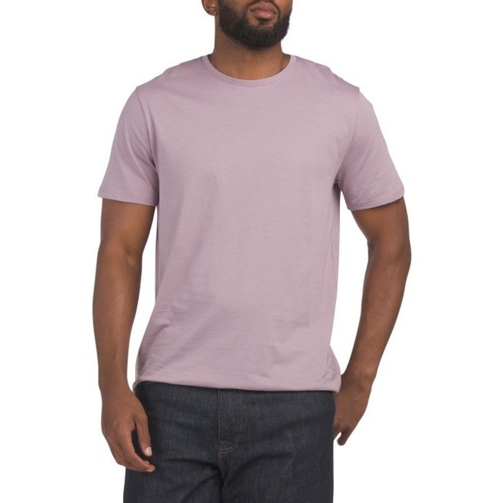 NWT Vince Men's 100% Pima Cotton Crew Neck T-Shirt Mauve L MX5209034 MSRP $88